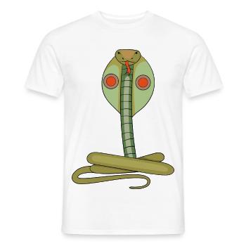 Snake - Men's T-Shirt - white - Front - AI Model Male 178 dark (178cm)