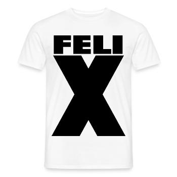 Felix X – Minimal Name Design - Männer T-Shirt - Weiß - Vorne - AI Model Male 178 dark (178cm)