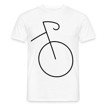 Die Leichtigkeit des Fahrradfahrens - Männer T-Shirt - Weiß - Vorne - AI Model Male 178 dark (178cm)