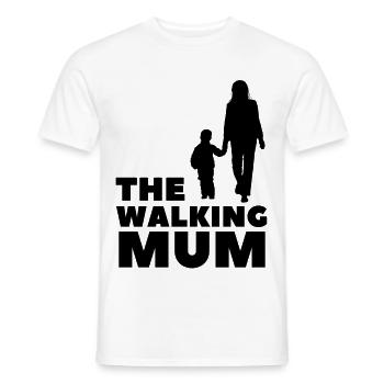 The Walking Mum - Men's T-Shirt - white - Front - AI Model Male 178 dark (178cm)