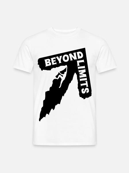 Beyond Limits - Climber [Schwarz] - Männer T-Shirt - Weiß