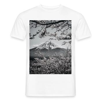 Japan Fuji with Cherry Blossoms Tokyo Kyoto - Men's T-Shirt - white - Front - AI Model Male 178 dark (178cm)