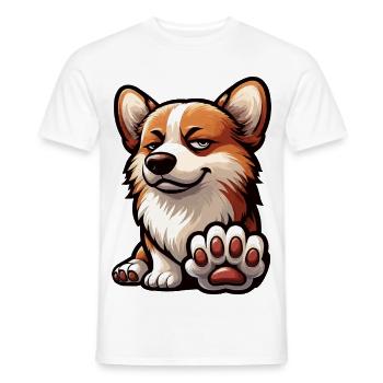 Corgi Corgis Welsh Corgi Corgi Owners Corgis - Men's T-Shirt - white - Front - AI Model Male 178 dark (178cm)