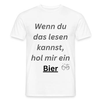 Get me beer - Men's T-Shirt - white - Front - AI Model Male 178 dark (178cm)