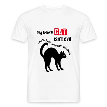 Drôle de chat noir propriétaire T-shirt-Mon chat noir n’est pas - T-shirt homme - blanc - Devant - AI Model Male 178 dark (178cm)