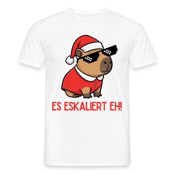 Ça s’intensifie de toute façon – Édition 🎄🎉 fête de Noël - T-shirt homme - blanc - Devant - AI Model Male 178 dark (178cm)