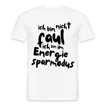 Ich bin nicht faul - Männer T-Shirt - Weiß - Vorne - AI Model Male 178 dark (178cm)
