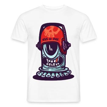 Skull Space Helmet - Men's T-Shirt - white - Front - AI Model Male 178 dark (178cm)