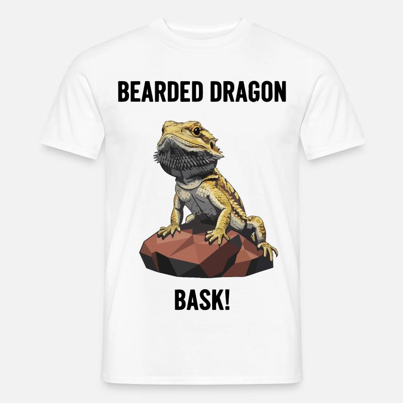 Agame Bearded Lizard Bask Bearded Dragon - Men’s T-shirt - white
