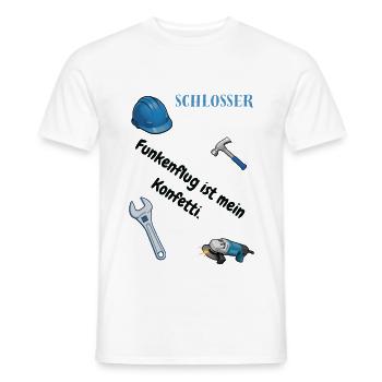 Schlosser T-Shirt Lustiges Geschenk Metallbau-Fans - Männer T-Shirt - Weiß - Vorne - AI Model Male 178 dark (178cm)