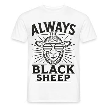 Always the Black Sheep Statement - Men's T-Shirt - white - Front - AI Model Male 178 dark (178cm)