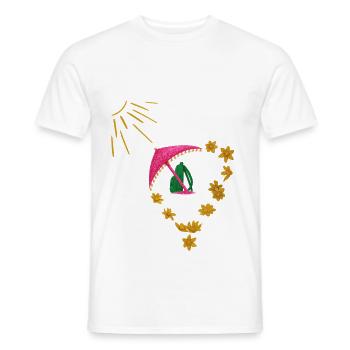 Holidays with heart and sun - Men's T-Shirt - white - Front - AI Model Male 178 dark (178cm)