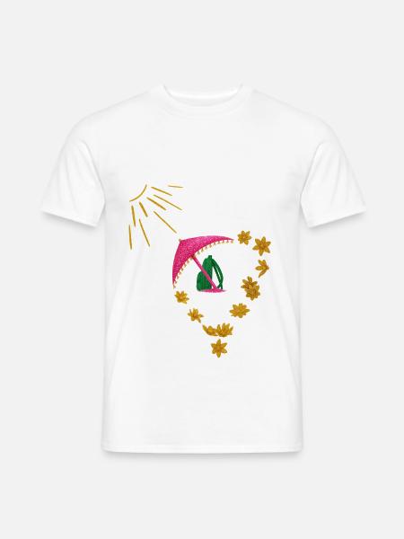 Urlaub mit Herz und Sonne - Männer T-Shirt - Weiß