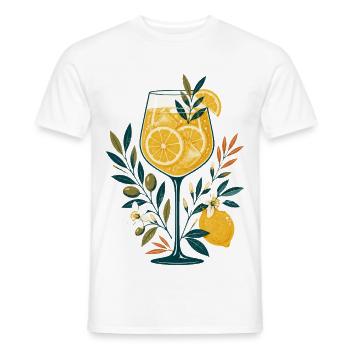 Mittelmeer-Zitronenspritz - Männer T-Shirt - Weiß - Vorne - AI Model Male 178 dark (178cm)