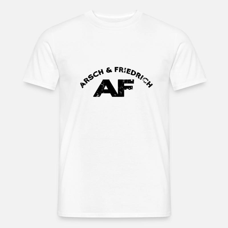 Arsch & Friedrich - Männer T-Shirt - Weiß