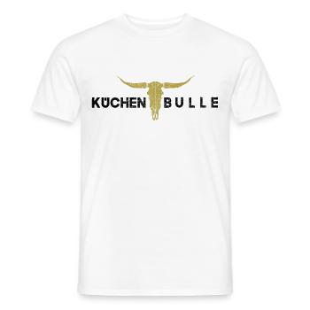 Küchenbulle schwarz gold - Männer T-Shirt - Weiß - Vorne - AI Model Male 178 dark (178cm)