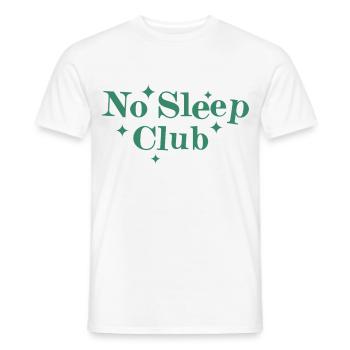 No Sleep Club - Men's T-Shirt - white - Front - AI Model Male 178 dark (178cm)