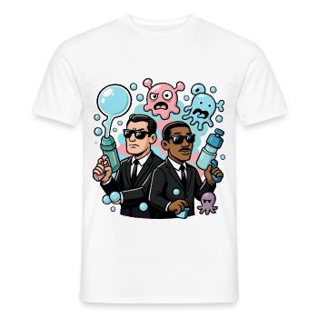 Bubble Buster – ILLUSTRATION - Männer T-Shirt - Weiß - Vorne - AI Model Male 178 dark (178cm)