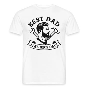 Papa Power – Mon super-héros - T-shirt homme - blanc - Devant - AI Model Male 178 dark (178cm)