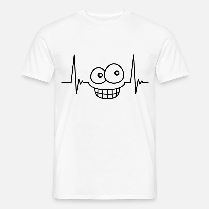 grinface_pulse_1c - Männer T-Shirt - Weiß