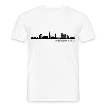 Skyline - Mülheim Ruhr - Männer T-Shirt - Weiß - Vorne - AI Model Male 178 dark (178cm)