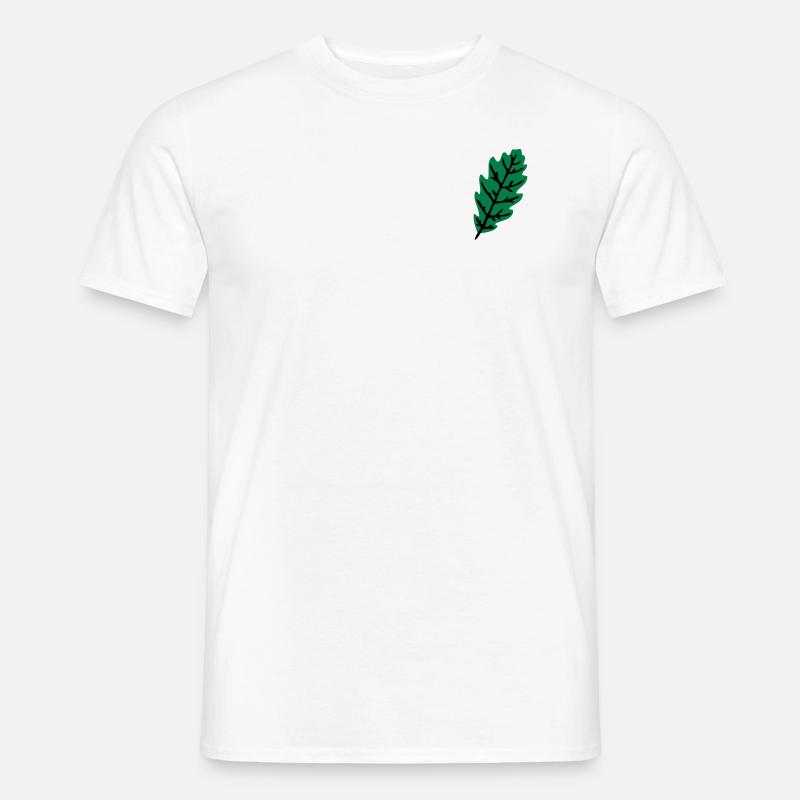 Eichenlaub - Männer T-Shirt - Weiß