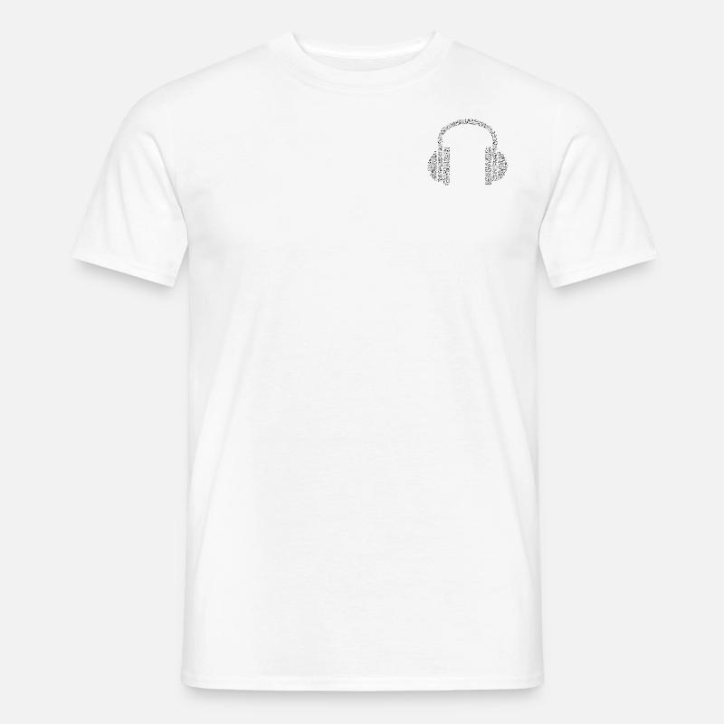 Kopfhörer - Männer T-Shirt - Weiß
