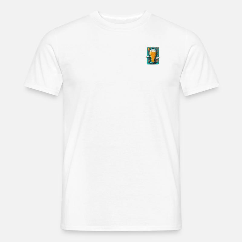 Bier Illustration - Männer T-Shirt - Weiß