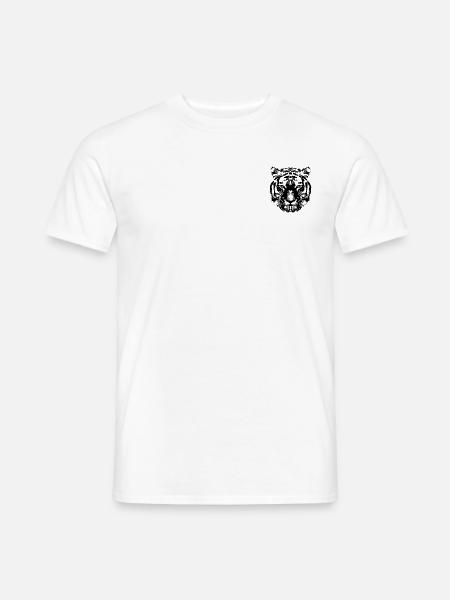 Tiger | Dot Art | black - Männer T-Shirt - Weiß