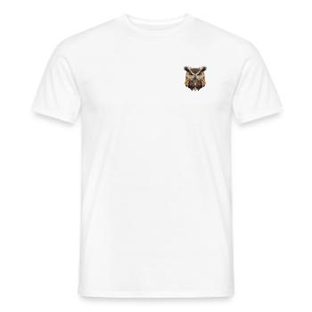 OWL - Men's T-Shirt - white - Front - AI Model Male 178 dark (178cm)