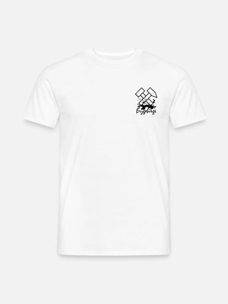 Erzgebirge Logo mit Hammer und Schlägel, Tattoo - Männer T-Shirt - Weiß