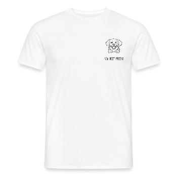 New best friend cadeau bébé nom de chien - T-shirt homme - blanc - Devant - AI Model Male 178 dark (178cm)