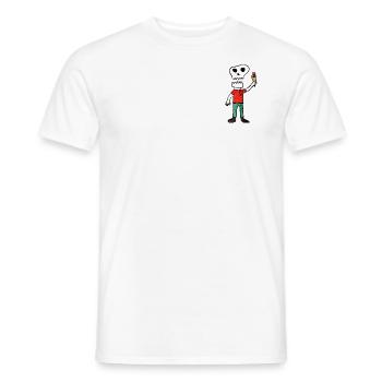 iScream SkullHeart - Männer T-Shirt - Weiß - Vorne - AI Model Male 178 dark (178cm)