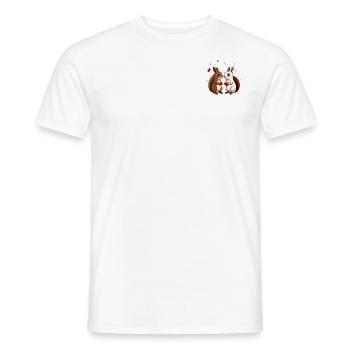 Deux écureuils - T-shirt homme - blanc - Devant - AI Model Male 178 dark (178cm)