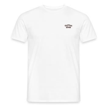 Coffee club - Männer T-Shirt - Weiß - Vorne - AI Model Male 178 dark (178cm)