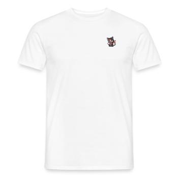 Chat Ninja - T-shirt homme - blanc - Devant - AI Model Male 178 dark (178cm)