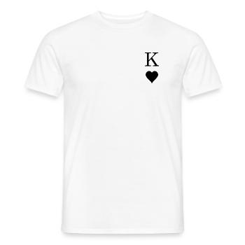 König des Herzens - Männer T-Shirt - Weiß - Vorne - AI Model Male 178 dark (178cm)