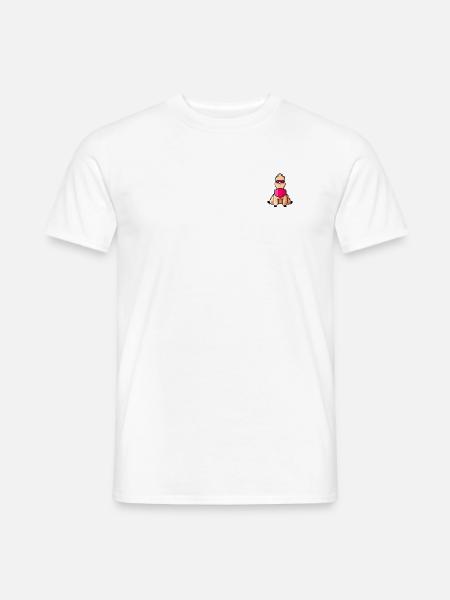 nerdy crypto weirdo alpaca - Männer T-Shirt - Weiß