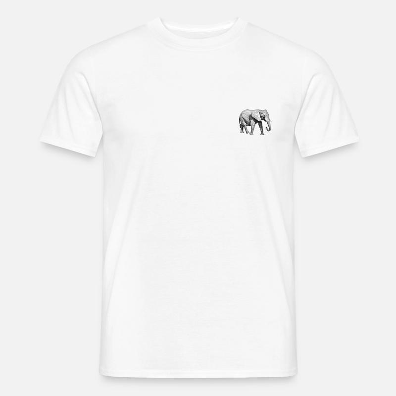 Elefant - Männer T-Shirt - Weiß