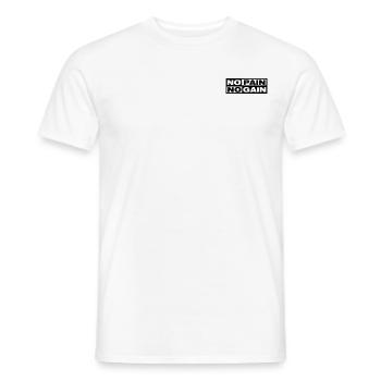 NO PAIN NO GAIN - Men's T-Shirt - white - Front - AI Model Male 178 dark (178cm)