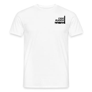 Casablanca Design Ville Maroc - T-shirt homme - blanc - Devant - AI Model Male 178 dark (178cm)