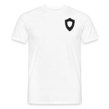logo shield - Männer T-Shirt - Weiß - Vorne - AI Model Male 178 dark (178cm)