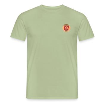 Modèle 82 - T-shirt homme - vert sauge - Devant - AI Model Male 178 light (178cm)