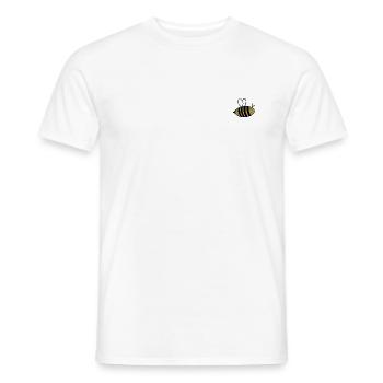 bee - Men's T-Shirt - white - Front - AI Model Male 178 dark (178cm)