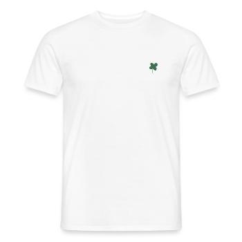 Trèfle porte-bonheur - T-shirt homme - blanc - Devant - AI Model Male 178 dark (178cm)