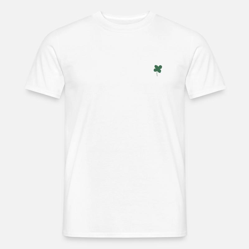 Glück Klee - Männer T-Shirt - Weiß