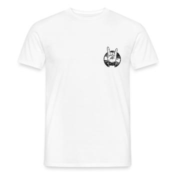 métal musique Rock metalleux hardcore - T-shirt homme - blanc - Devant - AI Model Male 178 dark (178cm)