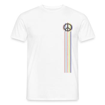 Flower Power Hippie Love Peace - Männer T-Shirt - Weiß - Vorne - AI Model Male 178 dark (178cm)