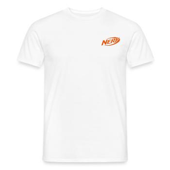 Nerf Officiel Logo Orange - T-shirt homme - blanc - Devant - AI Model Male 178 dark (178cm)