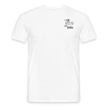 i safe BEER from Bottles - Männer T-Shirt - Weiß - Vorne - AI Model Male 178 dark (178cm)